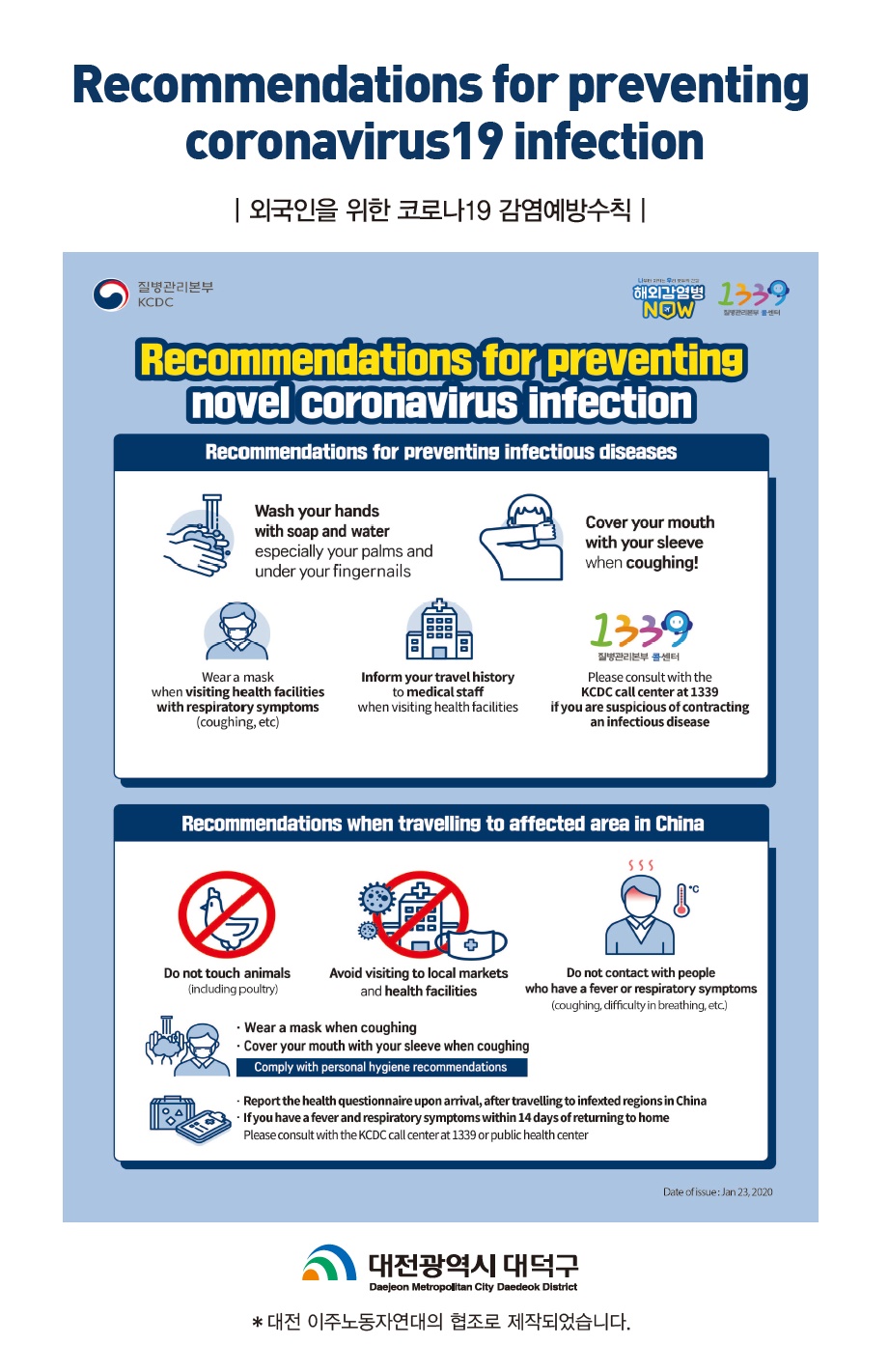 Recommendations for preventing coronavirus19 infection