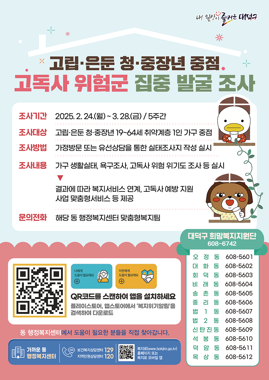 고독사 위험군 집중 발굴 조사